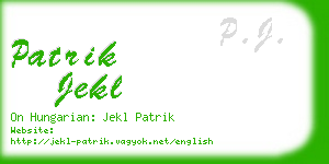 patrik jekl business card